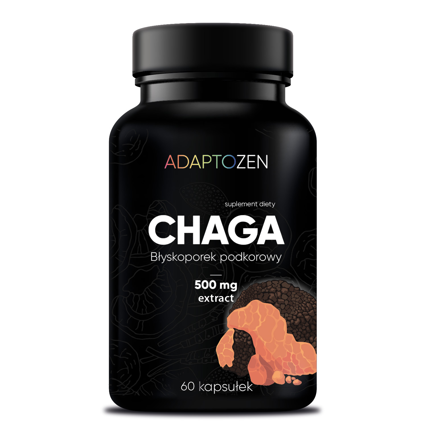 Adaptozen Chaga 500 mg, 60 kapsułek
