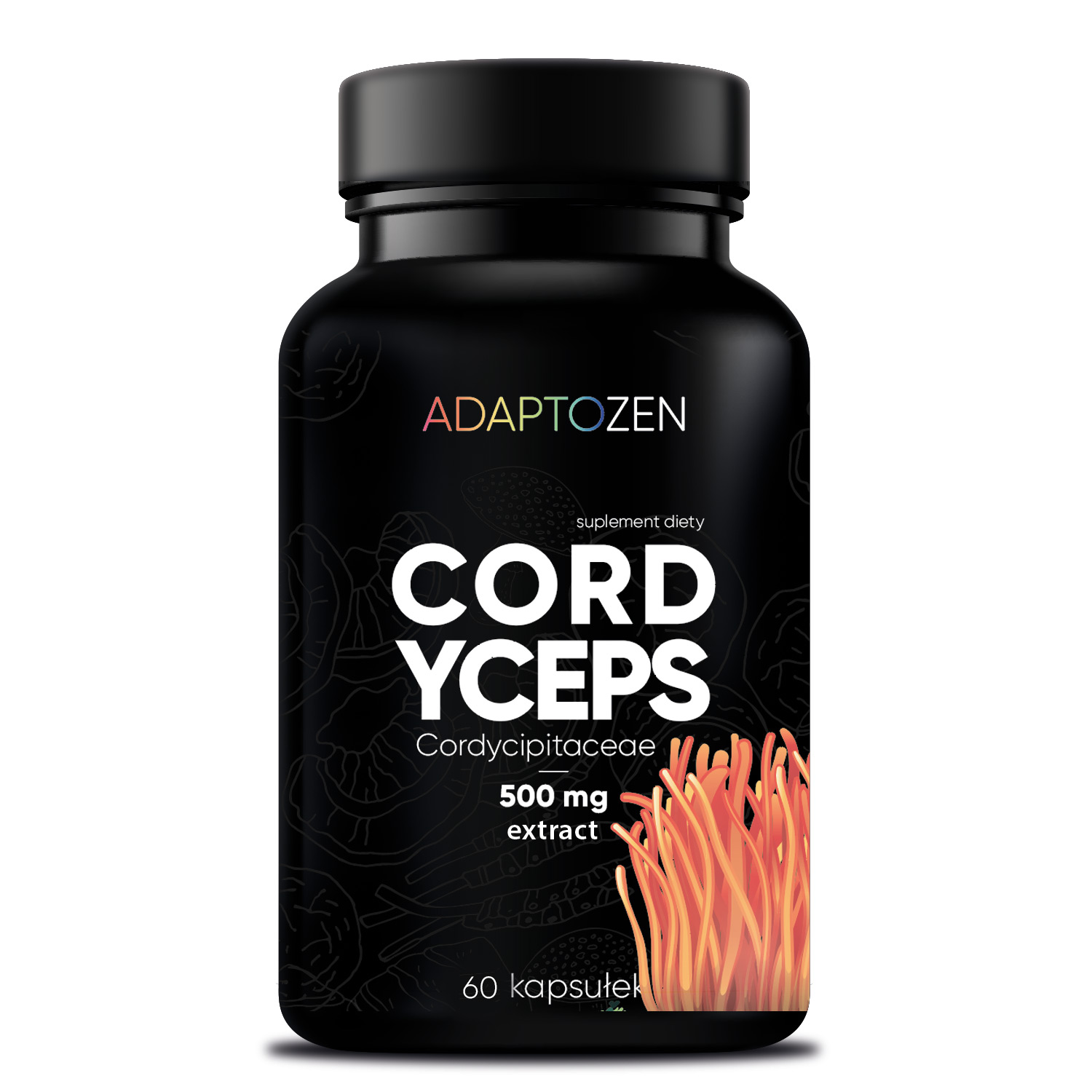 Adaptozen Cordyceps 500 mg, 60 kapsułek