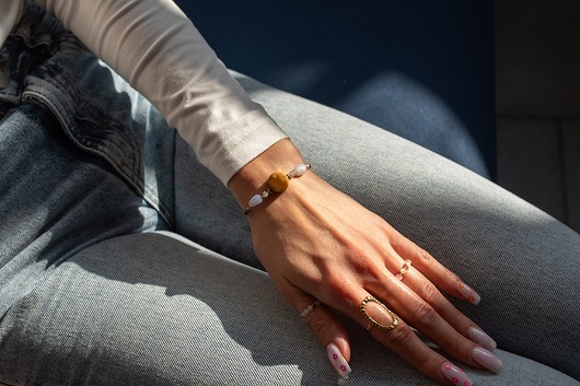 Bransoletka Harmonia Jaspis Agat Kamień Słoneczny