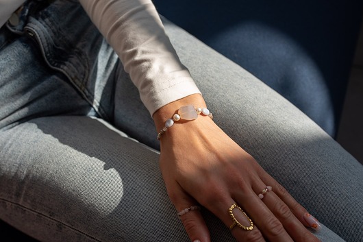 Bransoletka Harmonia Agat Perła Chalcedon