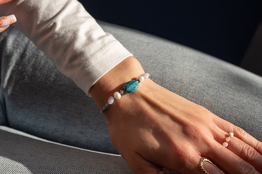 Bransoletka Harmonia Jaspis Perła Chalcedon