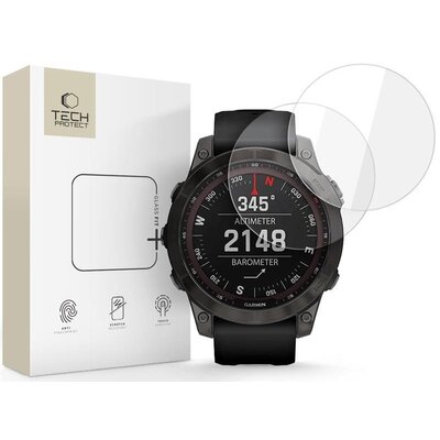 Szkło hartowane TECH-PROTECT Glass Fit+ do Garmin Fenix 7X/7X Pro (2 szt.)