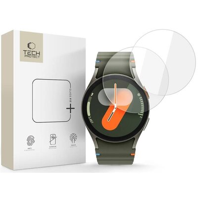 Szkło hartowane TECH-PROTECT Glass Fit+ do Samsung Galaxy Watch 4/5/6/7/FE 40 mm (2 szt.)