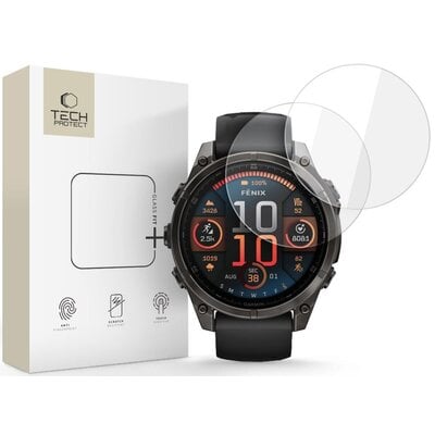 Szkło hartowane TECH-PROTECT Glass Fit do Garmin Fenix 8 47 mm (2 szt.)