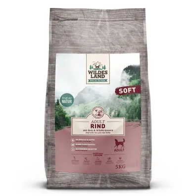 Wildes Land DOG Soft Rind - wołowina - półwilgotna karma dla psa 5 kg