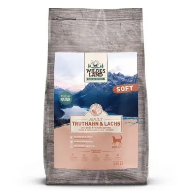 Wildes Land DOG Soft Truthahn Lachs - indyk i łosoś - półwilgotna karma dla psa 5 kg