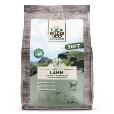 Wildes Land DOG Soft Lamm - jagnięcina - półwilgotna karma dla psa 1.5 kg