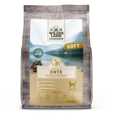 Wildes Land DOG Soft Ente - kaczka - półwilgotna karma dla psa 1.5 kg