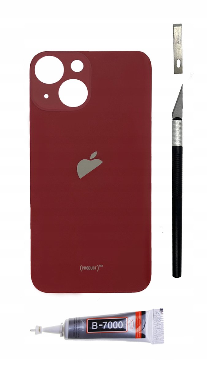 OEM Panel tylny czerwony do iPhone 13 mini Big Hole szkło klapka baterii