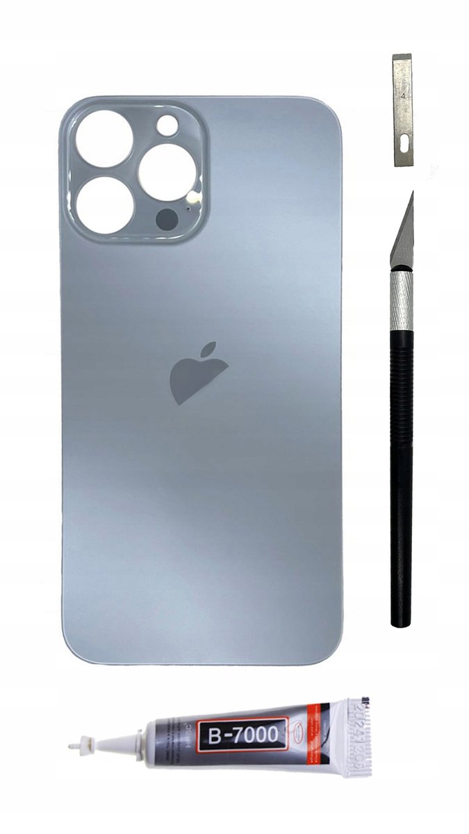 OEM Panel tylny niebieski do iPhone 13 Pro Big Hole szkło klapka baterii