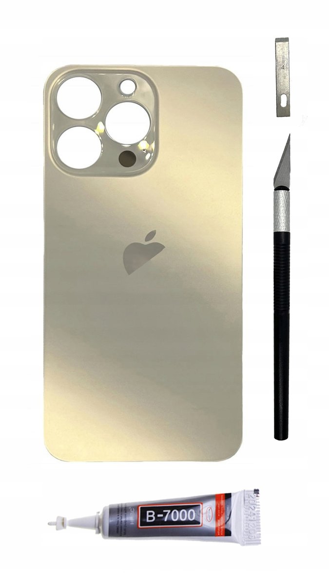 OEM Panel tylny złoty do iPhone 13 Pro Big Hole szkło tylne klapka baterii