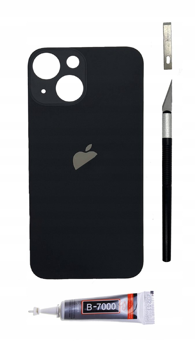 OEM Panel tylny czarny do iPhone 13 mini BigHole szkło tylne klapka baterii