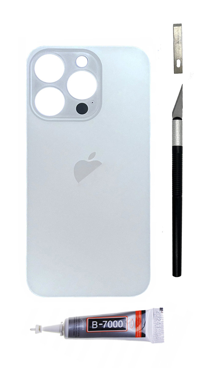 OEM Panel tylny biały do iPhone 14 Pro Big Hole szkło tylne klapka baterii