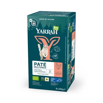 Yarrah Bio mokra karma dla kota tacki multipack pasztet łosoś 8x100g