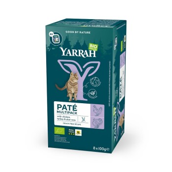 Yarrah Bio Mokra Karma dla Kota Zestaw Mieszany Pasztet Kurczak & Indyk 8x100 g