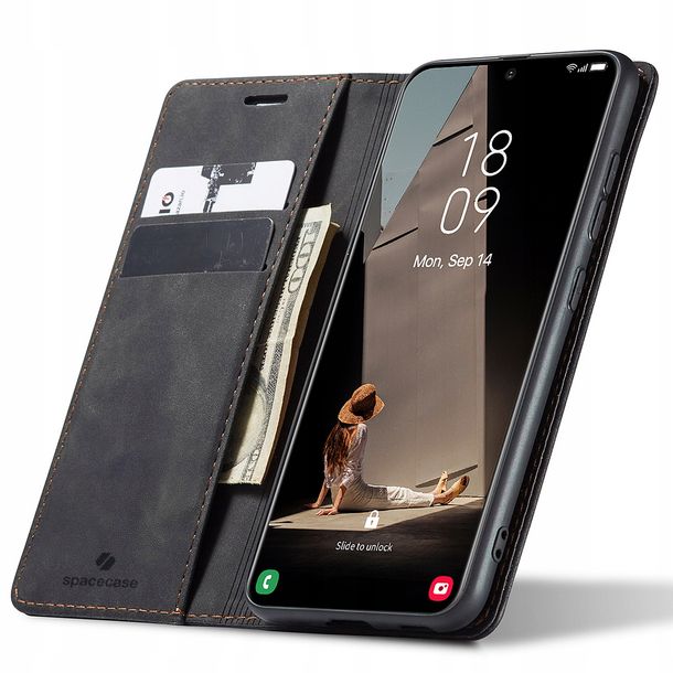 Eleganckie etui z klapką portfel kieszonka pokrowiec case do Galaxy S21 FE