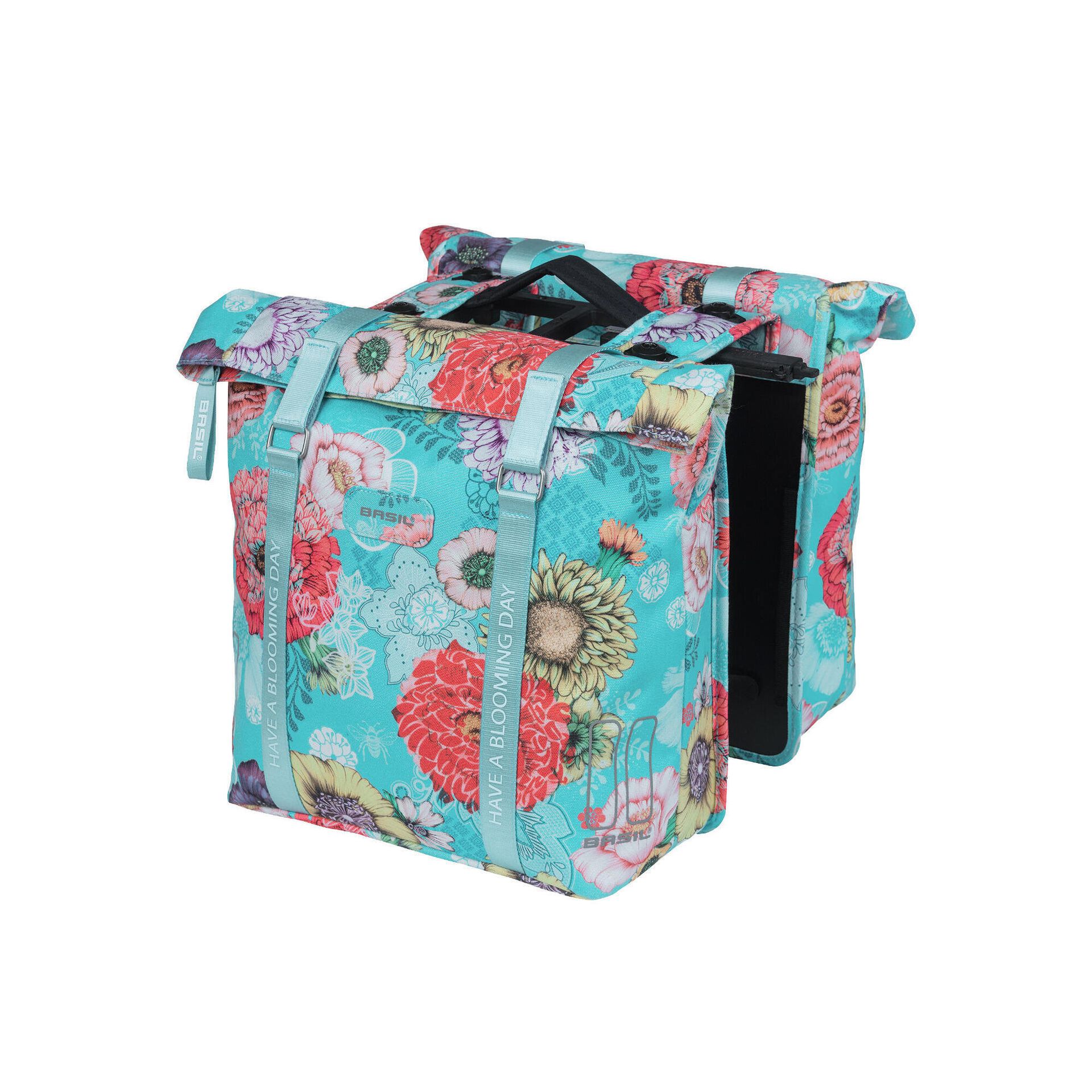 Basil Bloom Field Double Pannier Bag 28-35l incl. MIK Plate, niebieski/kolorowy 2022 Sakwy