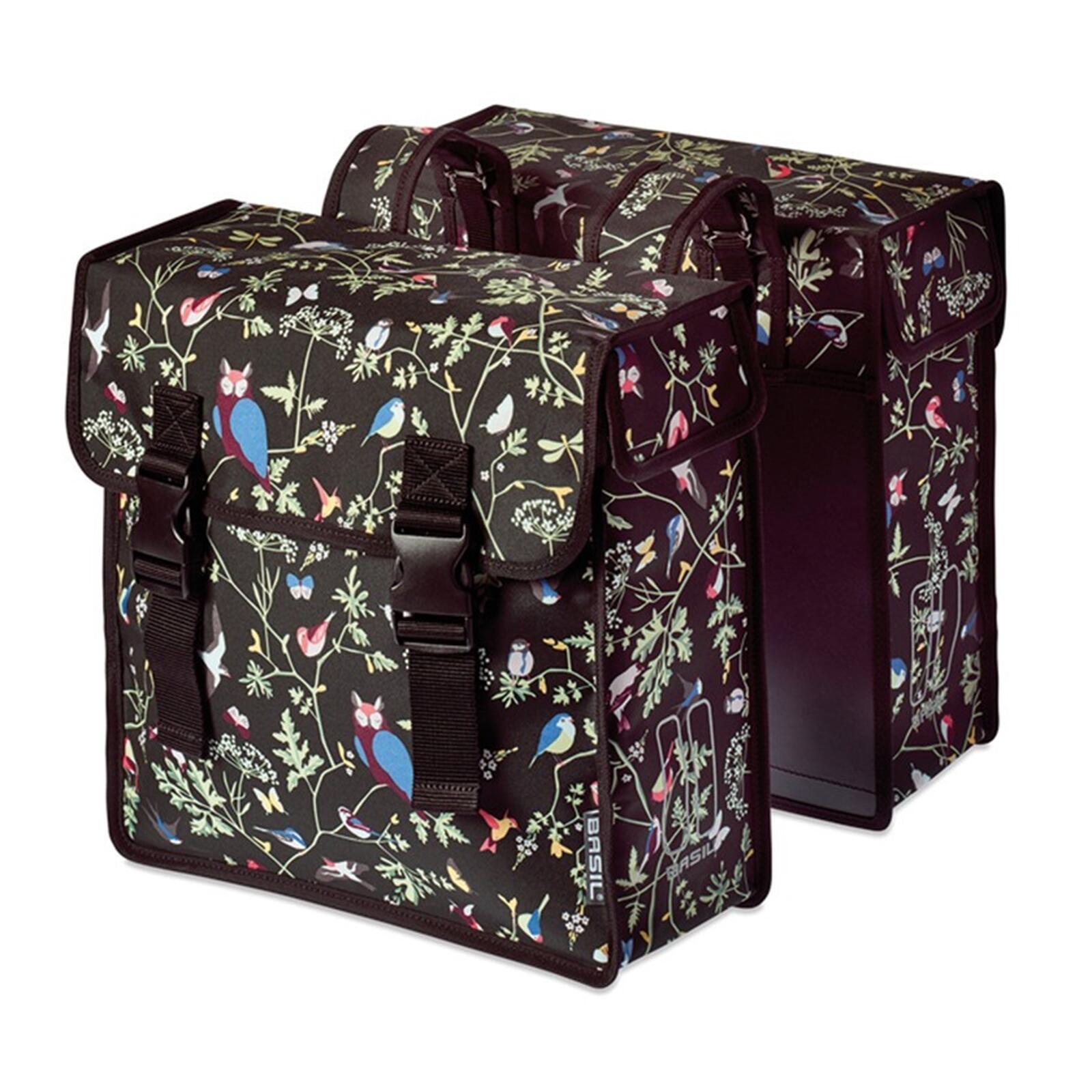 Basil Sakwa miejska podwójna WANDERLUST DOUBLE BAG 35L, mocowanie na paski, wodoodporny poliester, czarna A-BAS-17642