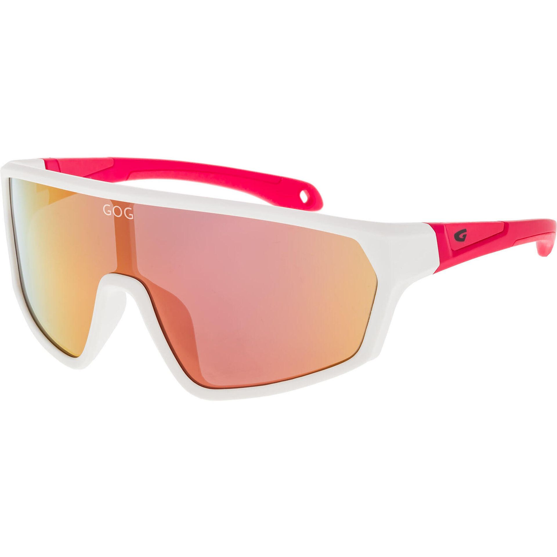 Okulary przeciwsłoneczne dziecięce GOG Flint matt white/neon pink/polychromatic pink