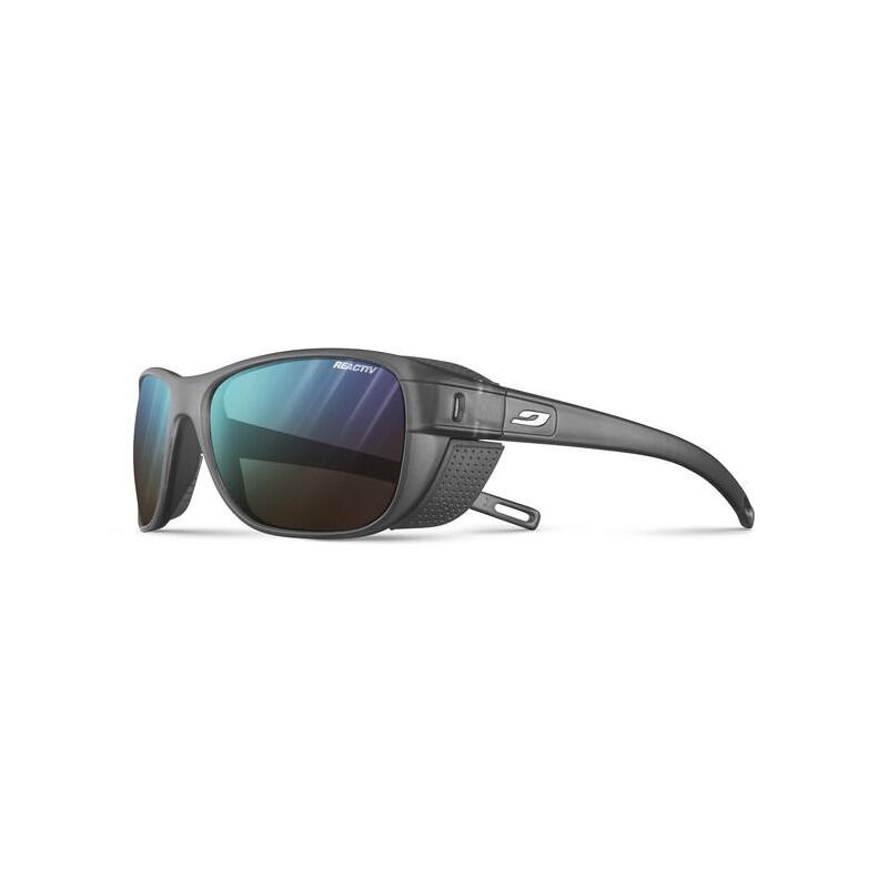 Julbo Camino Polarized 3CF Okulary przeciwsłoneczne, matt black/black/grey flash blue 2021 Okulary polaryzacyjne J5019414