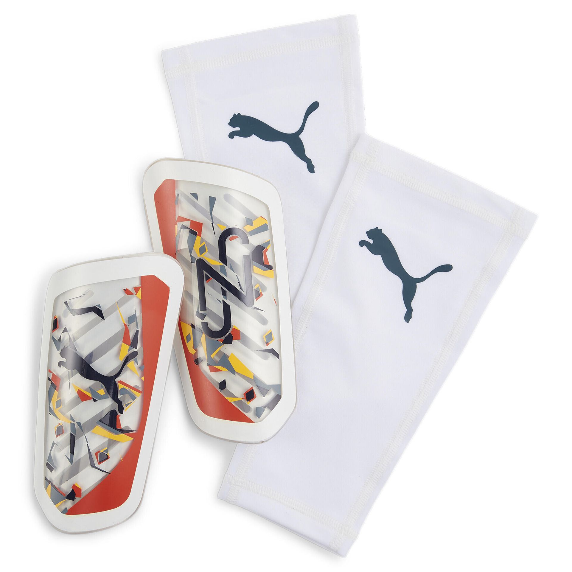 Ochraniacze na golenie PUMA Neymar JR Ultra Flex Sleeve puma white/hot heat/sun stream/puma black WYSYŁKA W 24H 30 DNI NA ZWROT