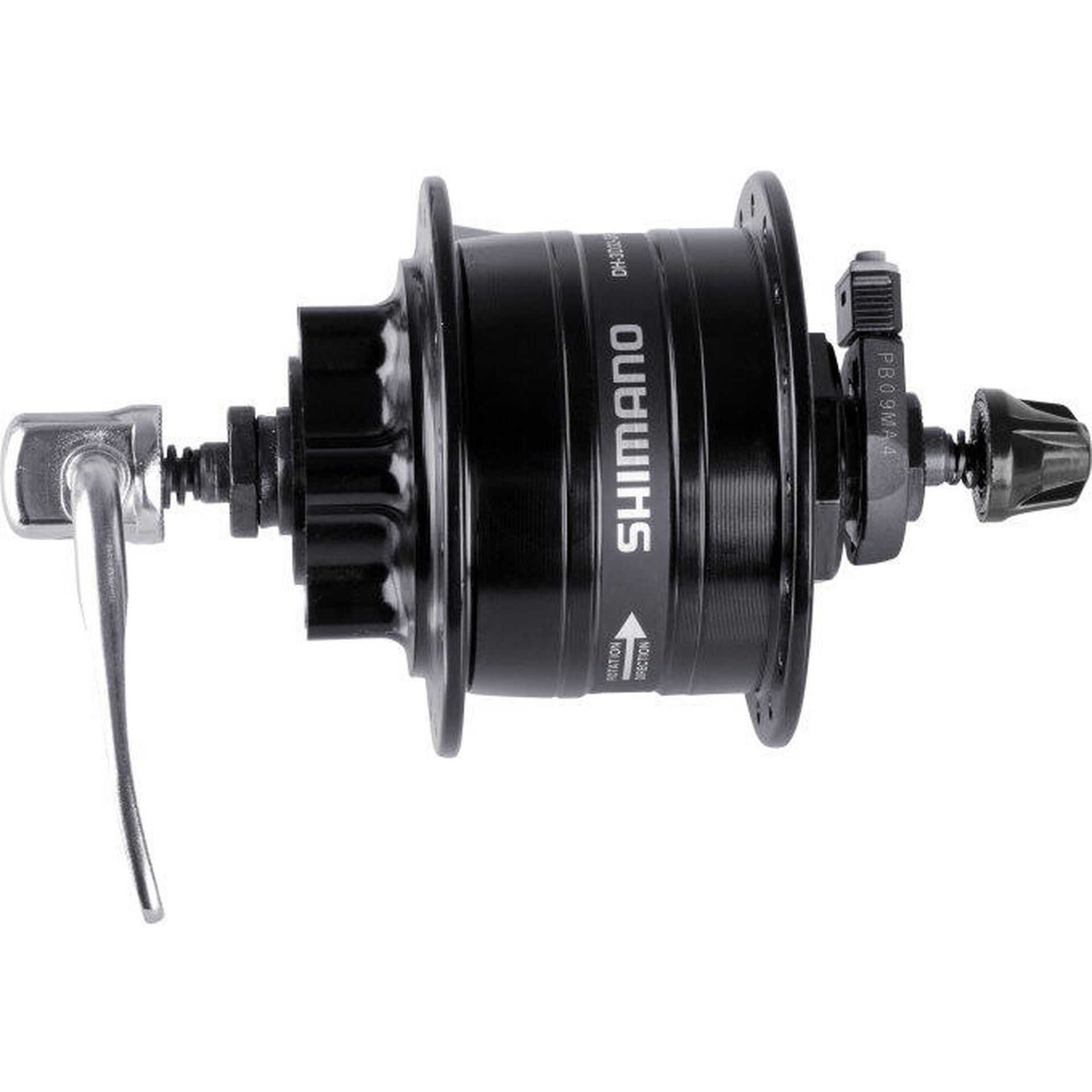 Shimano Shimano DH-3D32 Dynamo w piaście 6-Bolt Quick Release, black 32H 2020 Piasty miejskie i trekkingowe