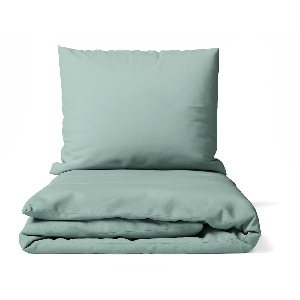 Zielona pościel dwuosobowa z mikrosatyny 200x200 cm Basic – Bonami Essentials