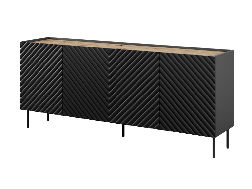 Cama Komoda 4D2SZ ONDA 200x45x85 czarny
