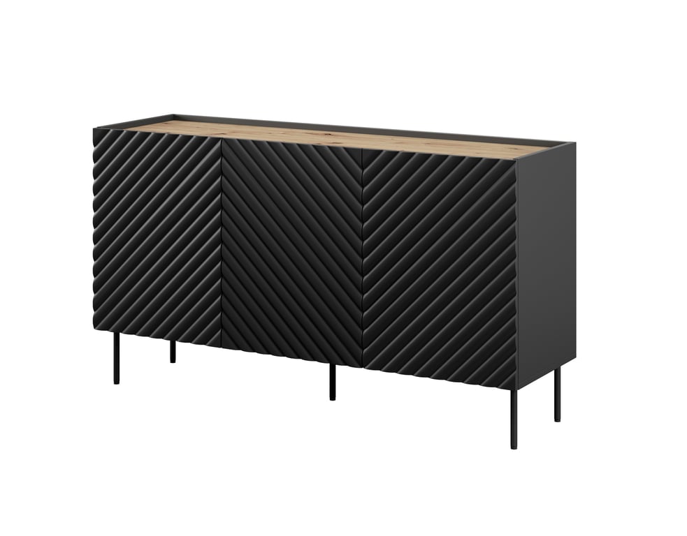 Cama Komoda 3D2SZ ONDA 150x45x85 czarny