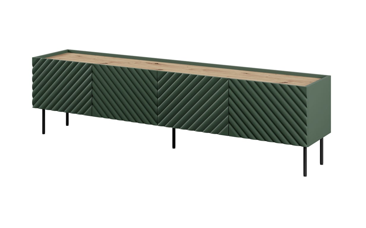 Cama Szafka RTV 4D ONDA 200x40xH54,35 zieleń (stojąca lub wisząca)