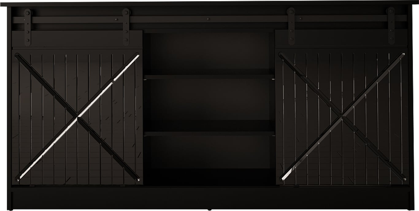 Cama Komoda 160x80x35 GRANERO czarny/czarny połysk