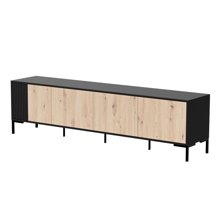 Cama Szafka RTV MERCI 200 x 40 x 54 cm czarny/dąb artisan