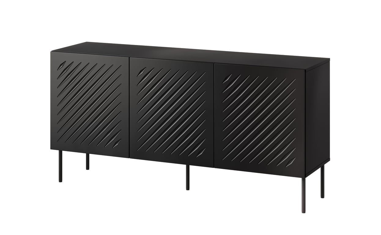 Cama Komoda SIENA 150,5x40x75 czarny mat