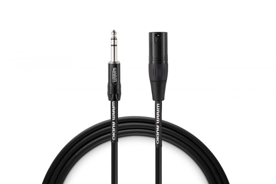 Warm Audio PRO-XLRM-TRSM-3 kabel audio 0,9 m XLR 6.35mm TRS Czarny PRO-XLRM-TRSM-3