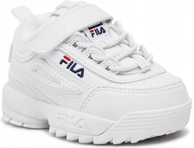 BUTY DZIECIĘCE FILA DISRUPTOR LOW KIDS BIAŁE R.22