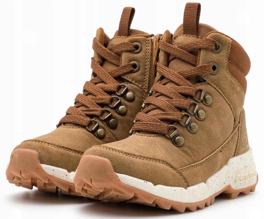 BUTY DZIECIĘCE KAPPA ZIMOWE CIEPŁE NA ZAMEK BRĄZOWE ROZMIAR 31