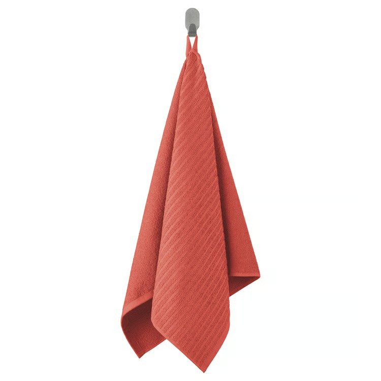 IKEA VAGSJON Ręcznik do rąk BAWEŁNA pomarańczowoczerwony 50x100 cm