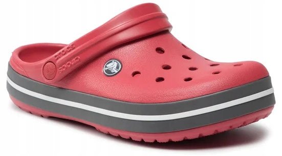 KLAPKI MĘSKIE CROCS CROCBAND CHODAKI KROKSY RED BLACK LEKKIE R. 45-46