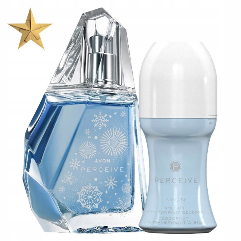 TEMU Avon Perceive Zestaw Kosmetyków 50 ml - Woda Perfumowana dla Niej + dezodorant w kulce 50 ml