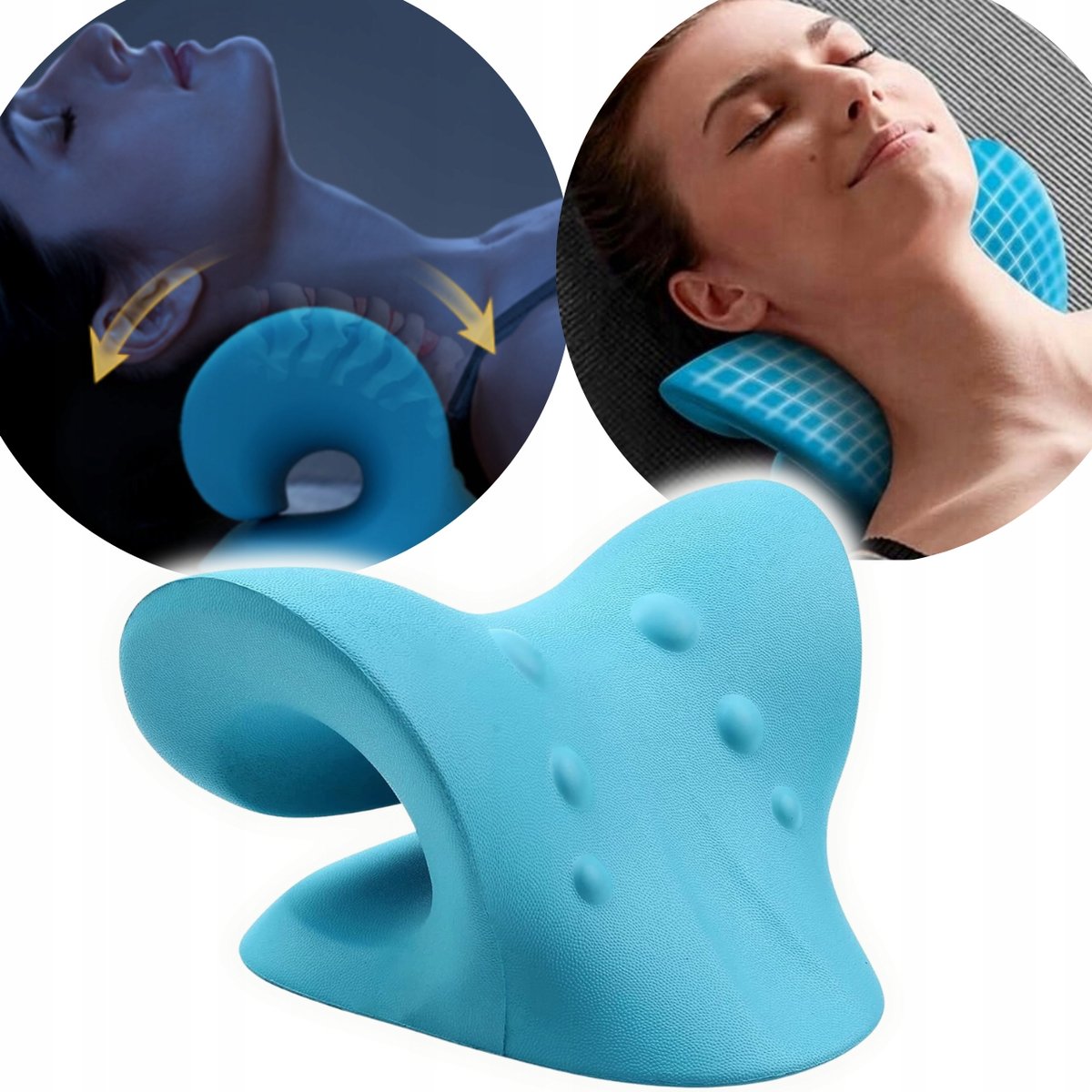 Poduszka Ortopedyczna Trakcyjna Rozciągająca Ból Karku Szyi Ramion Masażer