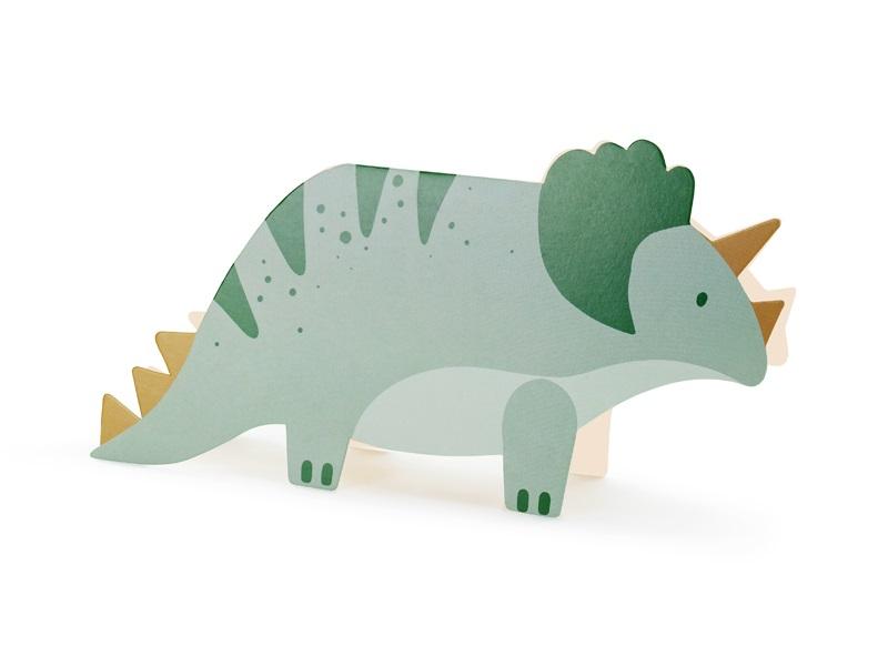Zaproszenia Triceratops 6szt - artykuł papierniczy