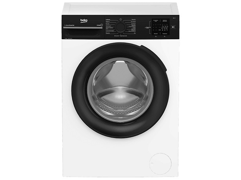Beko BM1WFU36225WBPB SLIM SteamCure