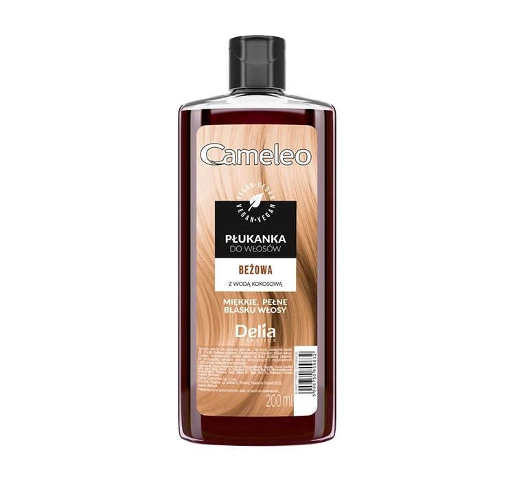Delia Cameleo płukanka do włosów z wodą kokosową Beżowa 200 ml