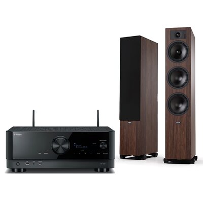 Yamaha Zestaw stereo RX-V6A + INDIANA LINE Tesi 6 Mocca