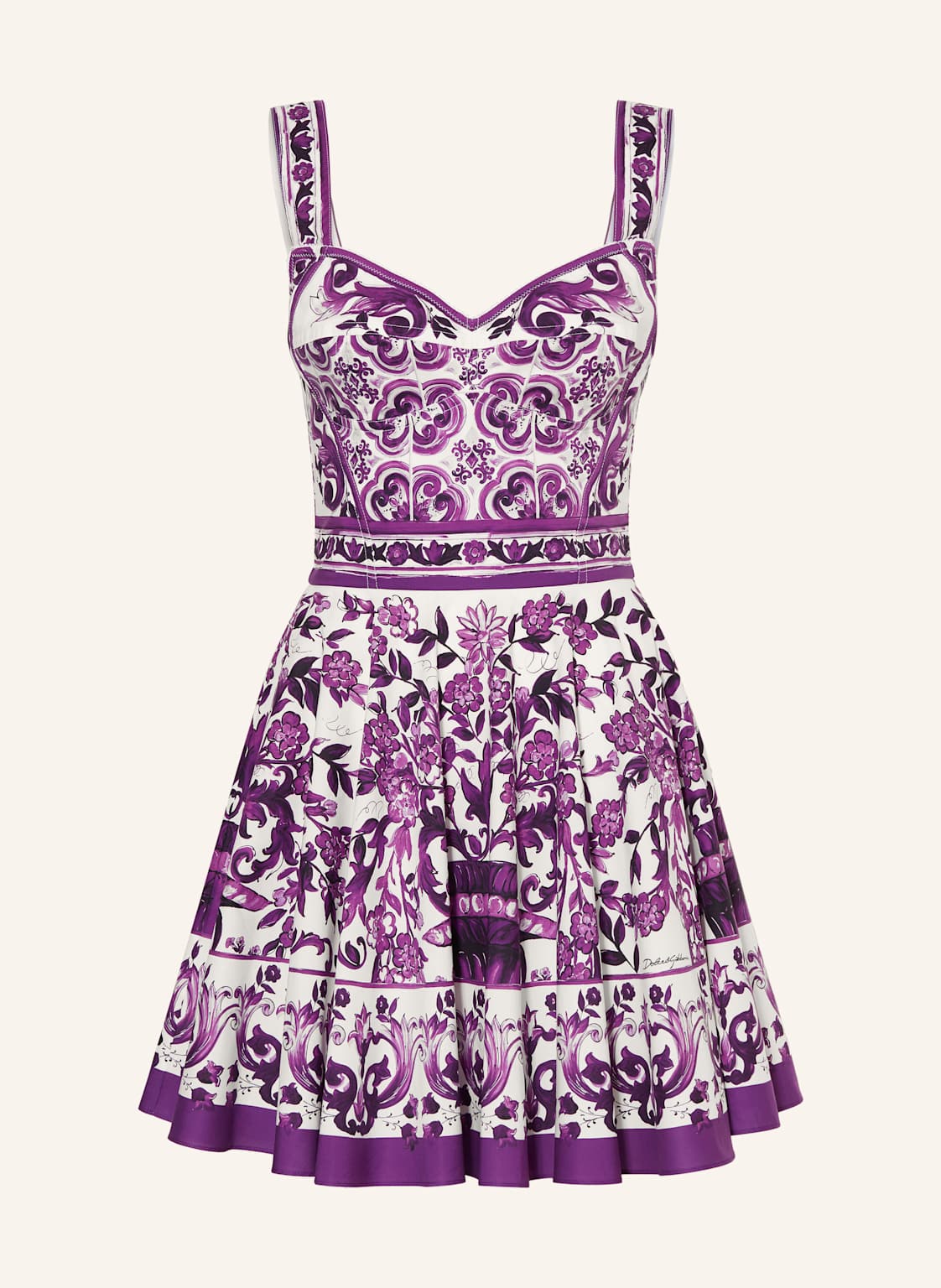 Dolce & Gabbana Sukienka Koktajlowa Majolica lila