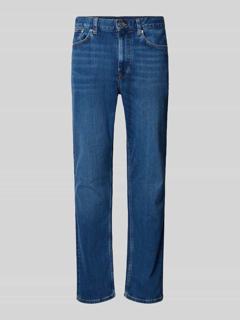 Jeansy o kroju regular fit z mieszanki bawełny