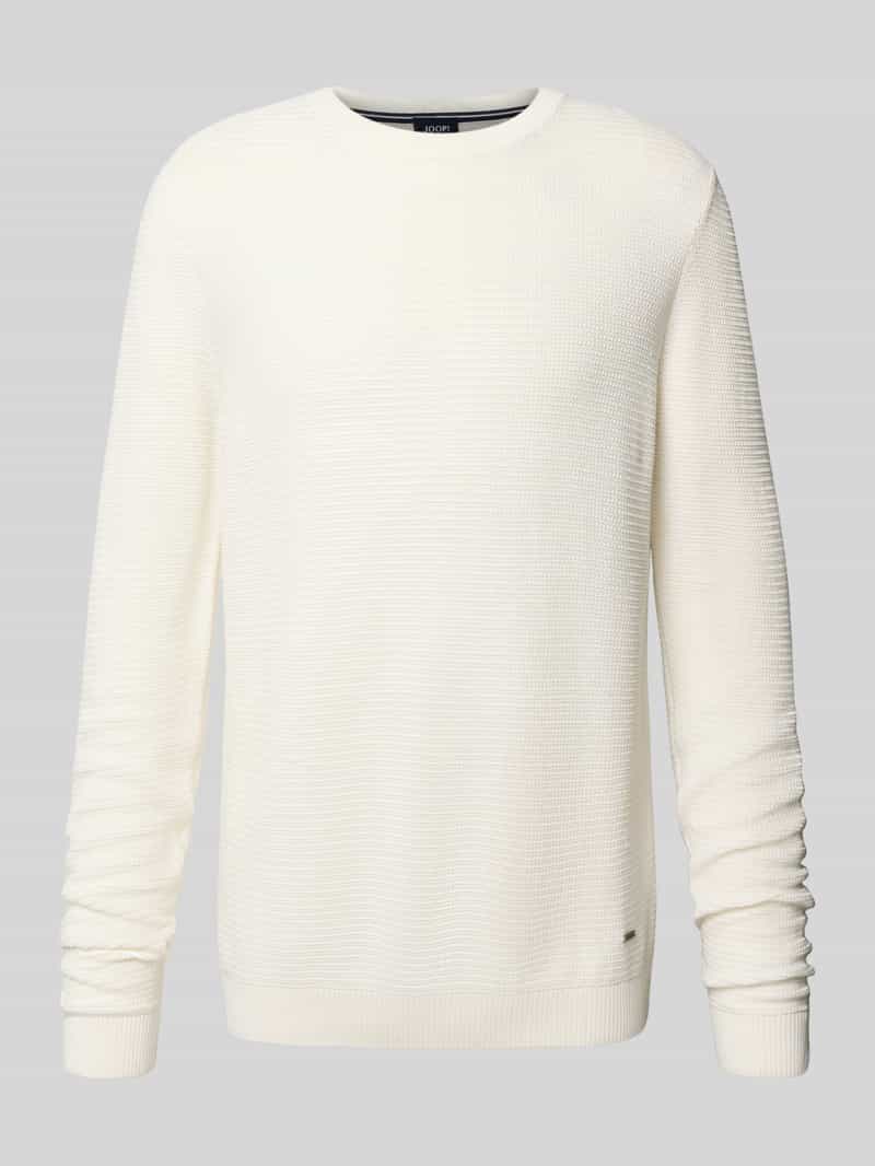 Sweter z dzianiny z okrągłym dekoltem