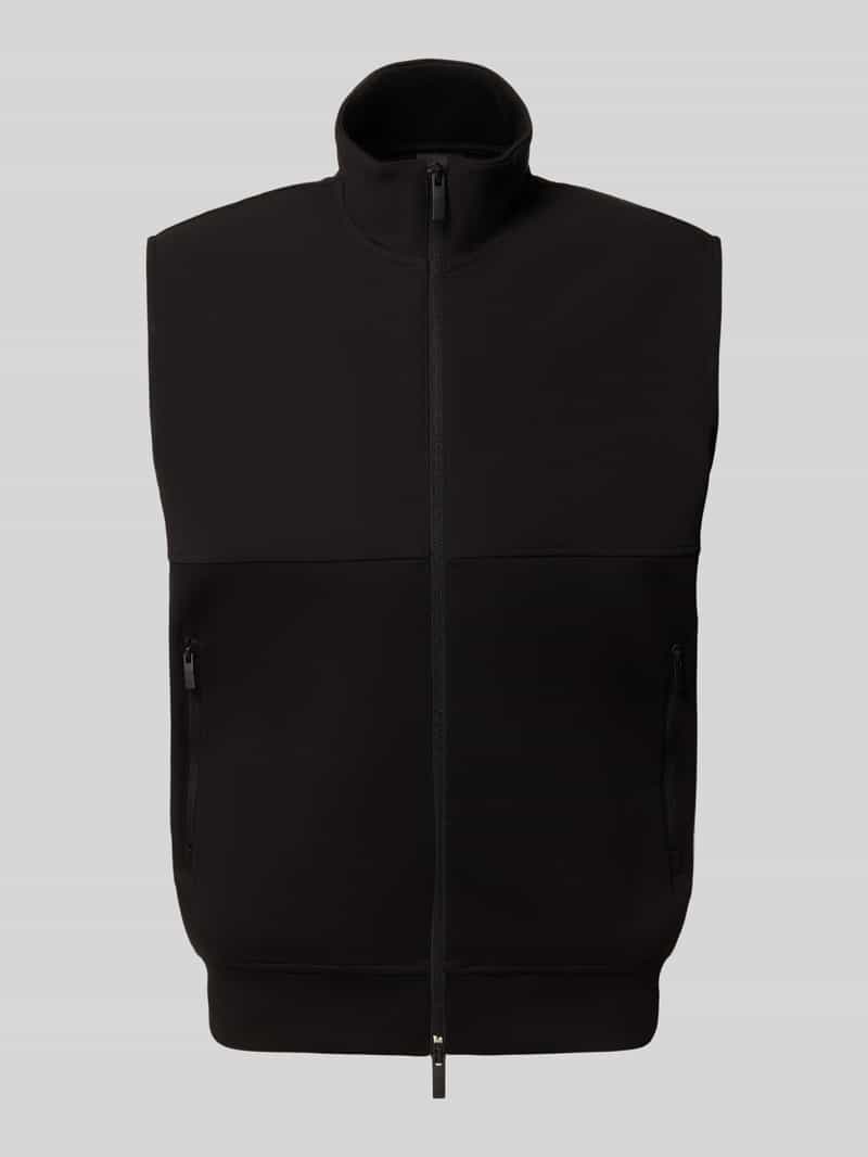 Kamizelka z dzianiny dresowej z zamkiem błyskawicznym dwustronnym model ‘FELPA’