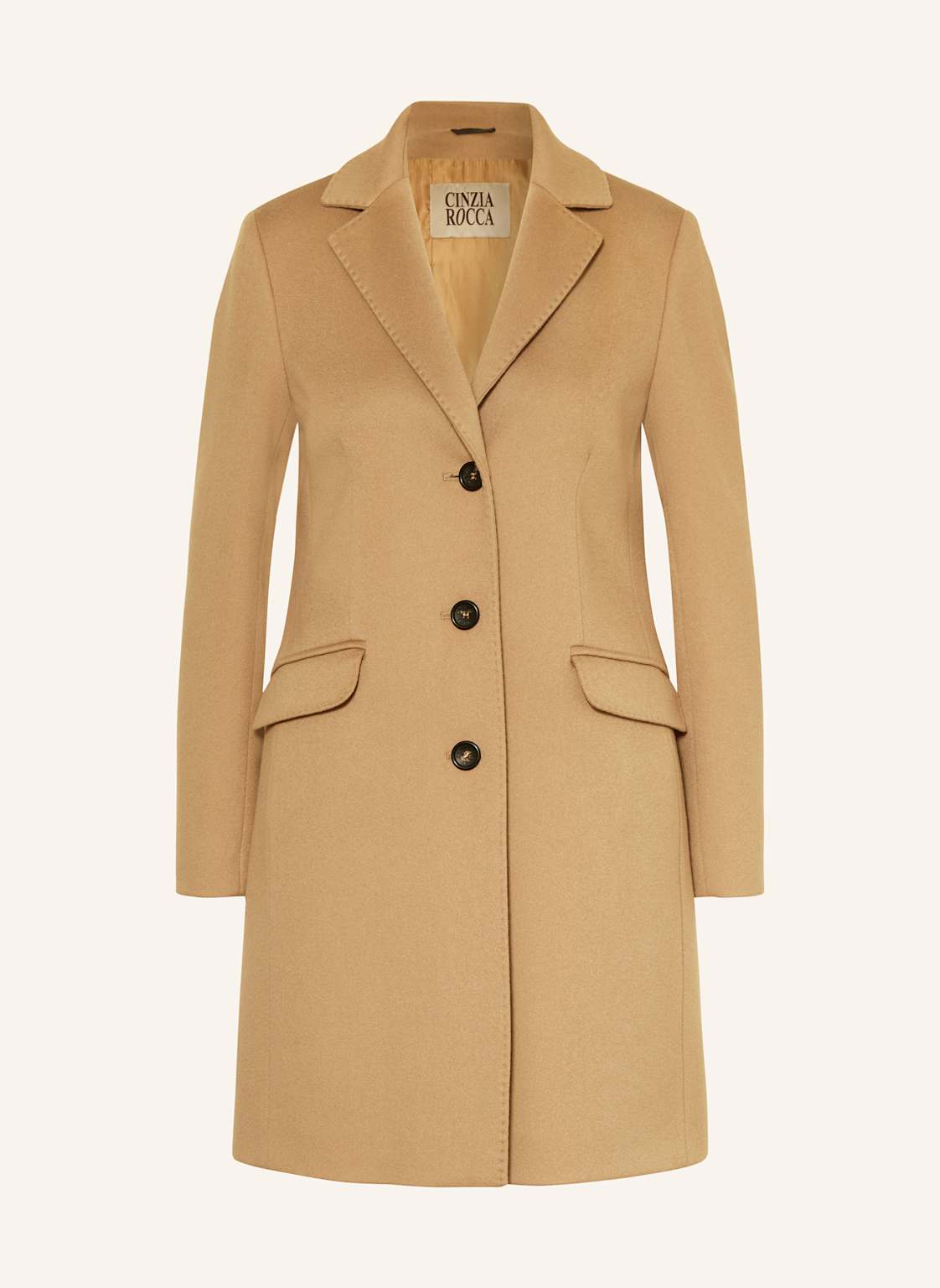 Cinzia Rocca Płaszcz Wełniany braun