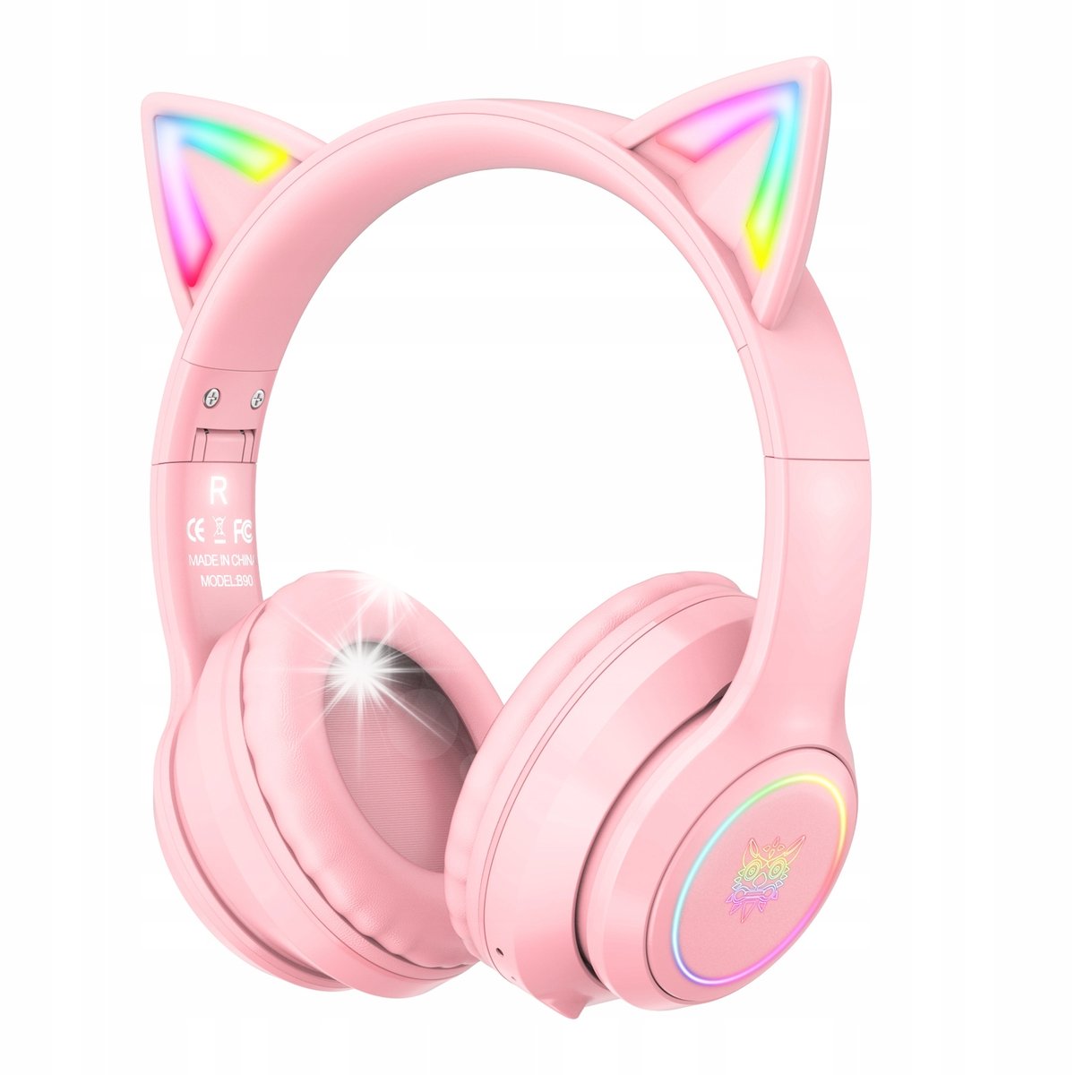 Słuchawki gamingowe ONIKUMA B90 różowe z mikrofonem wygodne dźwięk stereo